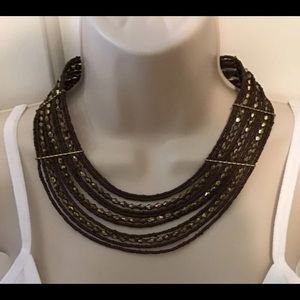 Multi Strand Brown Necklace